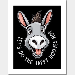 happy hooves donkey Posters and Art